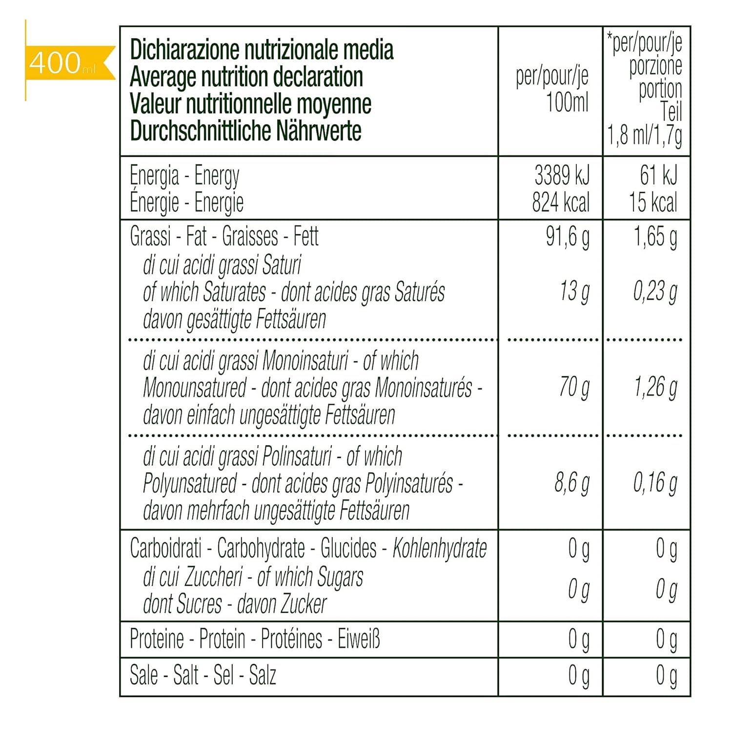 Italian Gourmet Sprayleggero Olio Extra Vergine al Limone, Spray 3 x 400ml