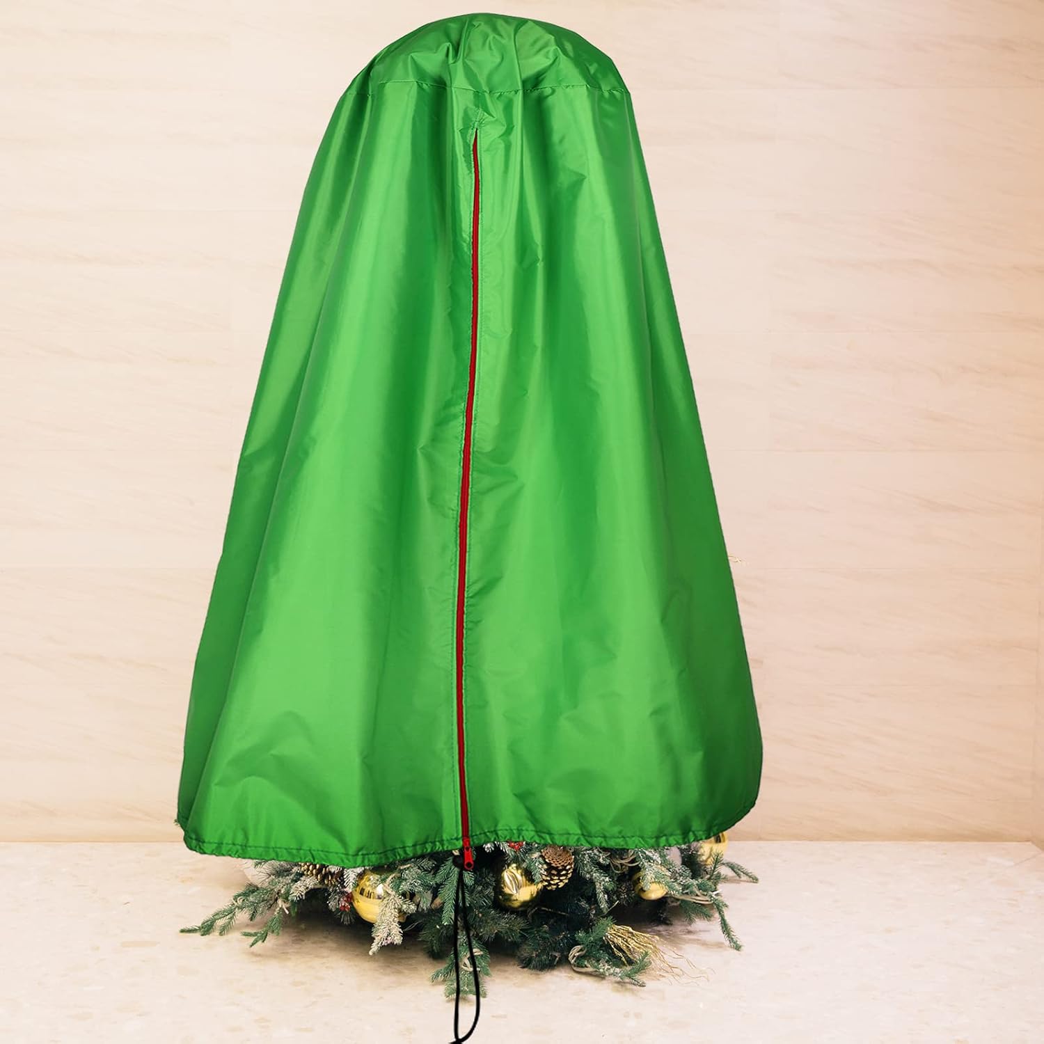 MANMAOHE Upright Christmas Tree Storage Bag with Drawstring Fits Up to 9ft Tree, Waterproof Dust-Proof Christmas Tree Storage Cover for Your Artificial Tree Standing (Fits up to 9ft tree, Green)