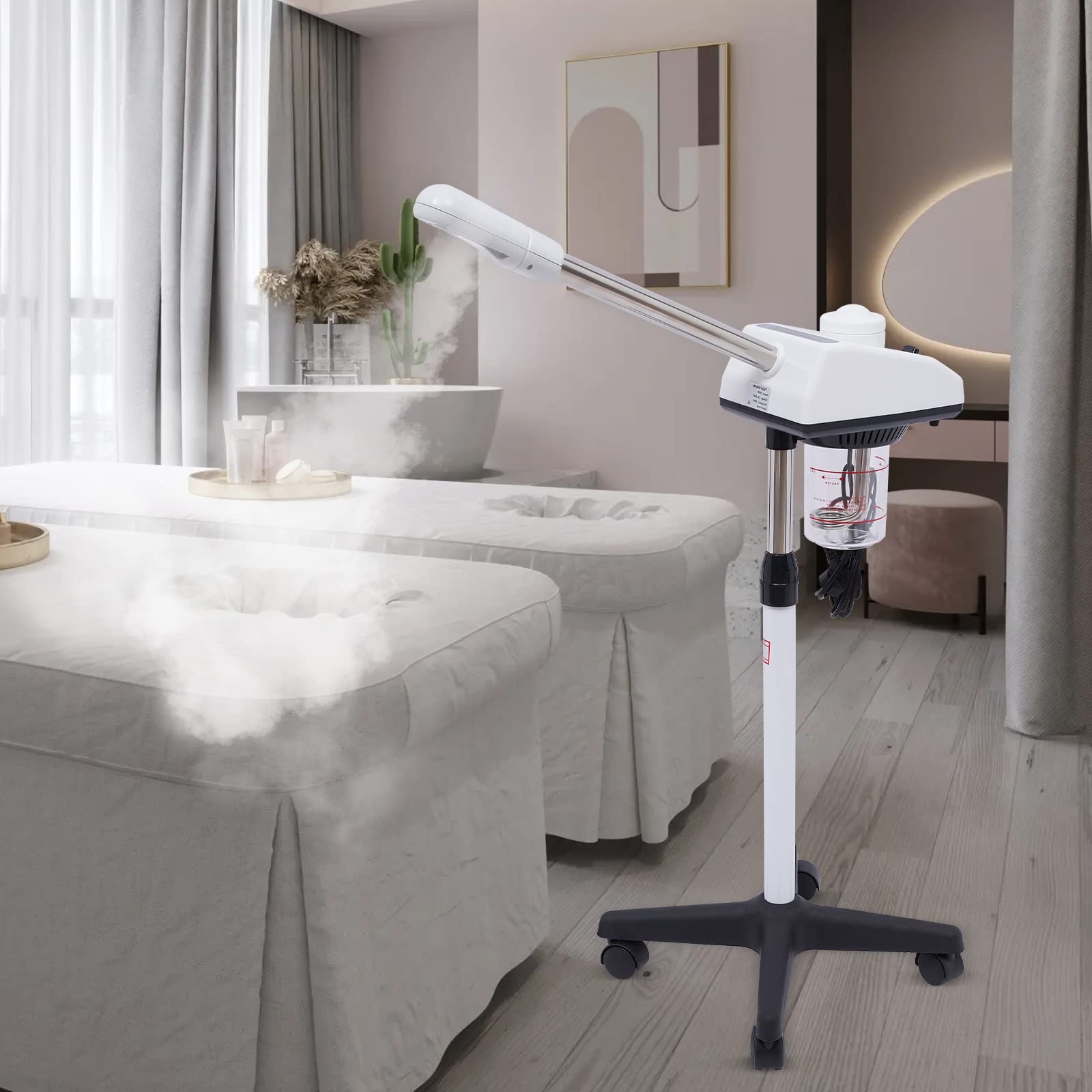 Vapozone Ästhetischer professioneller Dampfreiniger 750 W für Gesicht, Nano-Ozon, höhenverstellbar, Hydrafacial, Sauna, Gesichtsreinigung, Luftbefeuchter, Pflege für Spa, Schönheitssalon