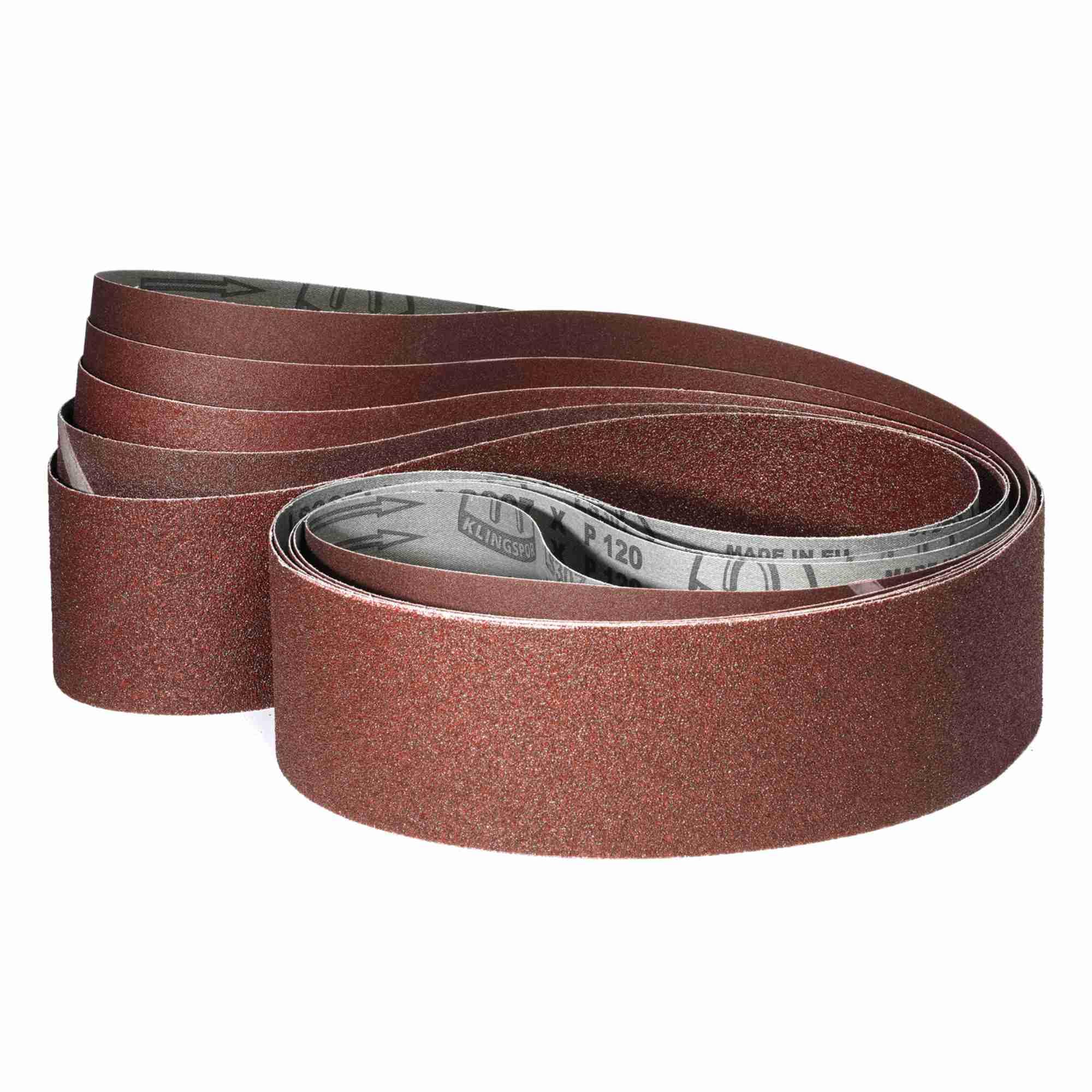 Juego de bandas de lija de 100 x 2000 mm, grano 40/60/80/120/180 para lijadora de banda lijadora, para afilar, limar, afilar y eliminar el óxido (5 unidades)