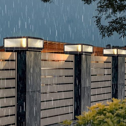 Miniatura 7 de Luz de poste para exteriores de 12 x 12 pulgadas, luz de columna, lámpara de columna con cable de 110-240 V (12-36 V bombilla de reemplazo), luz de