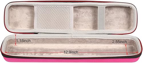 Miniatura 4 de Faylapa Funda rígida para alisador clásico de pelo rizador alisador de pelo EVA accesorios no incluidos rosa
