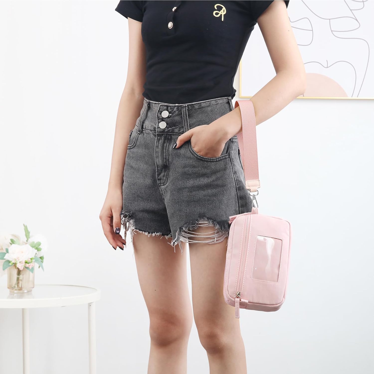 Didida Wristlet Purses for Women,Crossbody with ID Window Purses,Coin Purse with 4 Zipper Nylon Crossbody Bags - Image 7