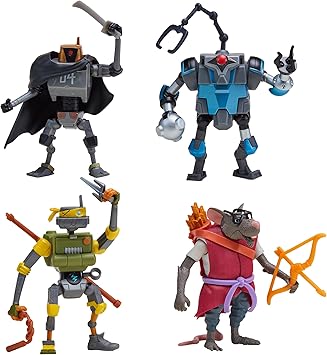PlayMates Teenage Mutant Ninja Turtles Mix N Match Robots 4-Pack Bundle Toys