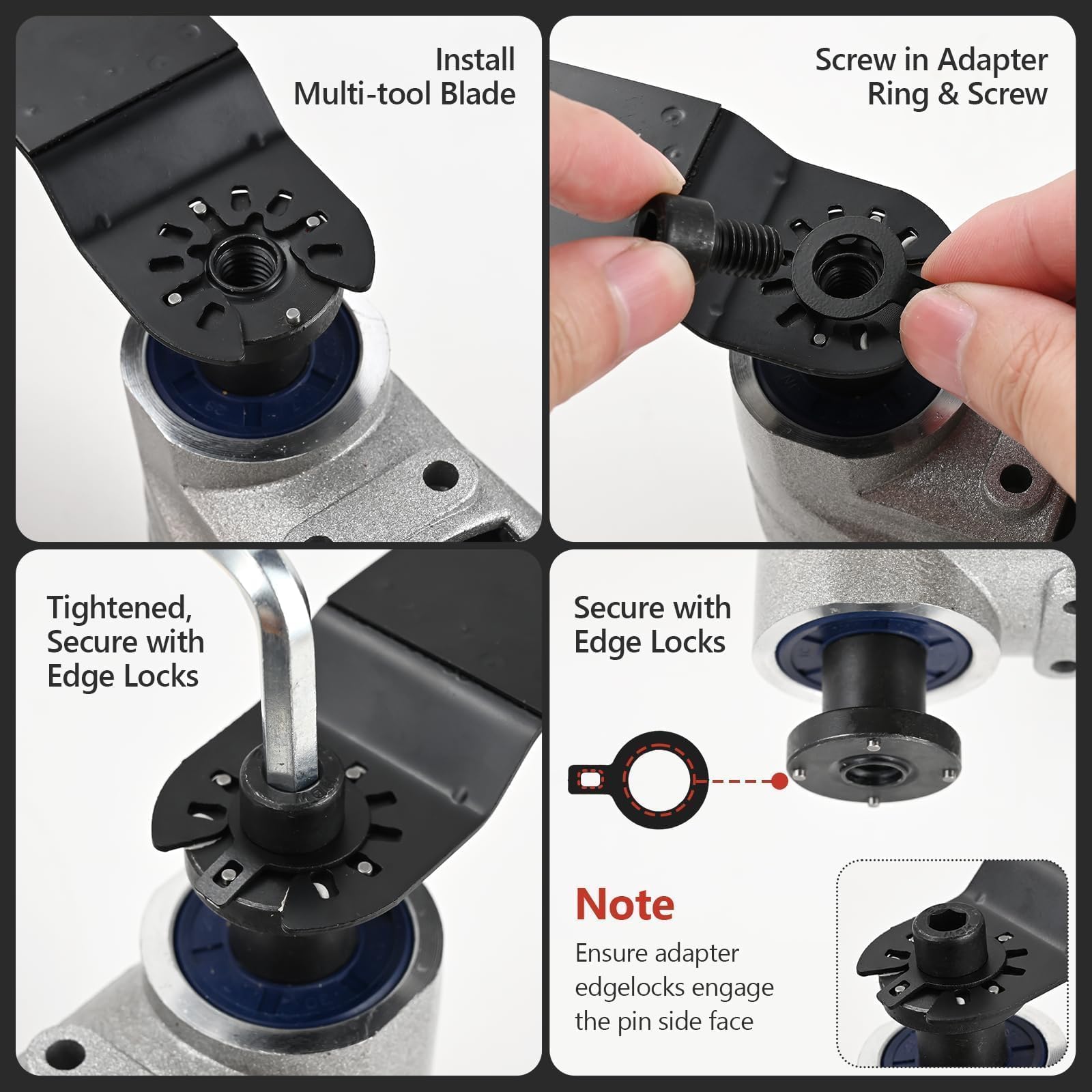 110 cuchillas oscilantes multiherramienta, hoja oscilante de titanio para madera, plásticos y metal, kits profesionales de hojas de sierra oscilantes universales para Dewalt Ryobi Milwaukee Rockwell