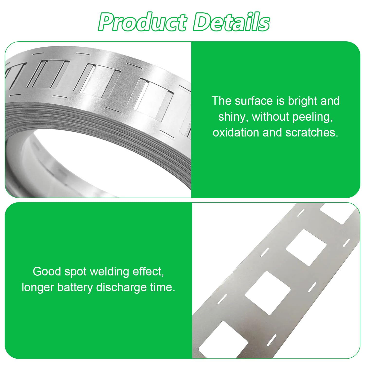 Nickelband, 0,15 x 27 mm 10M 20,25 mm Nickel Streifen Band für 18650-Batterien, Punktschweißband aus Vernickeltem Stahlband Nickelstreifen-Lithium-Batteriepack