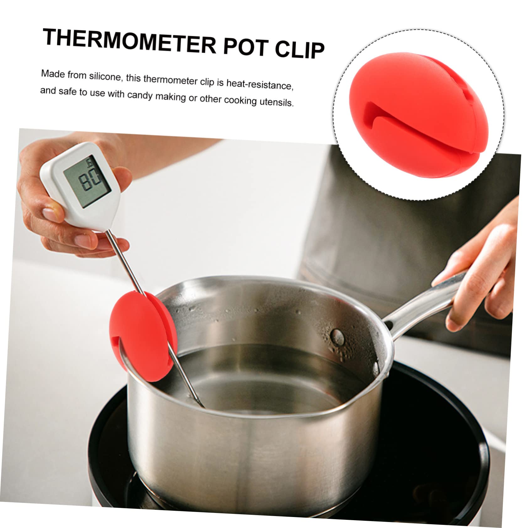 Clip Silicone Per Termometro - Supporto Mani Libere Per Cucina - Foto 6