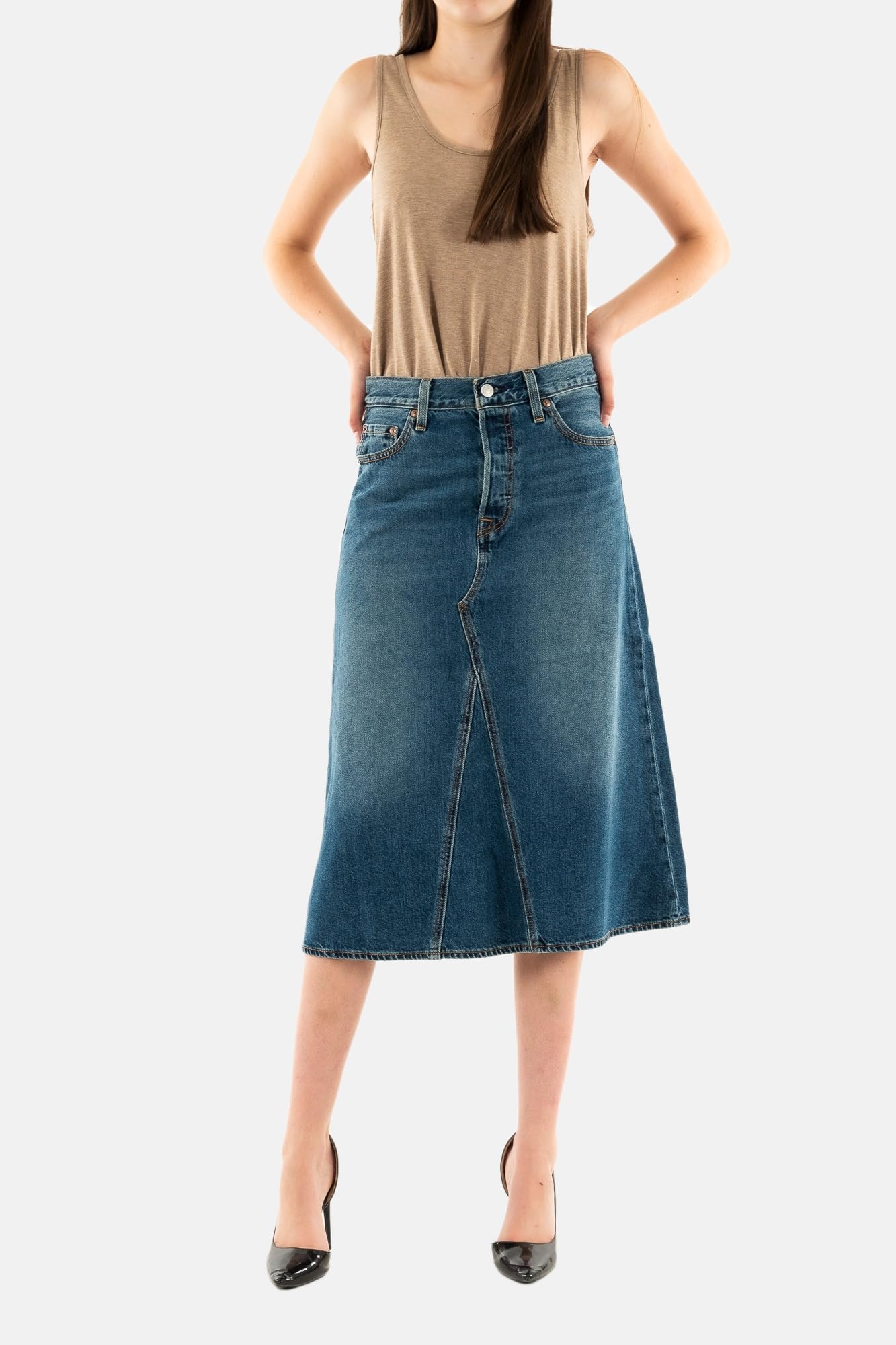 Levi's Damska spódnica Hr A Line Decon Skirt Rock, Mid Morning, 28W
