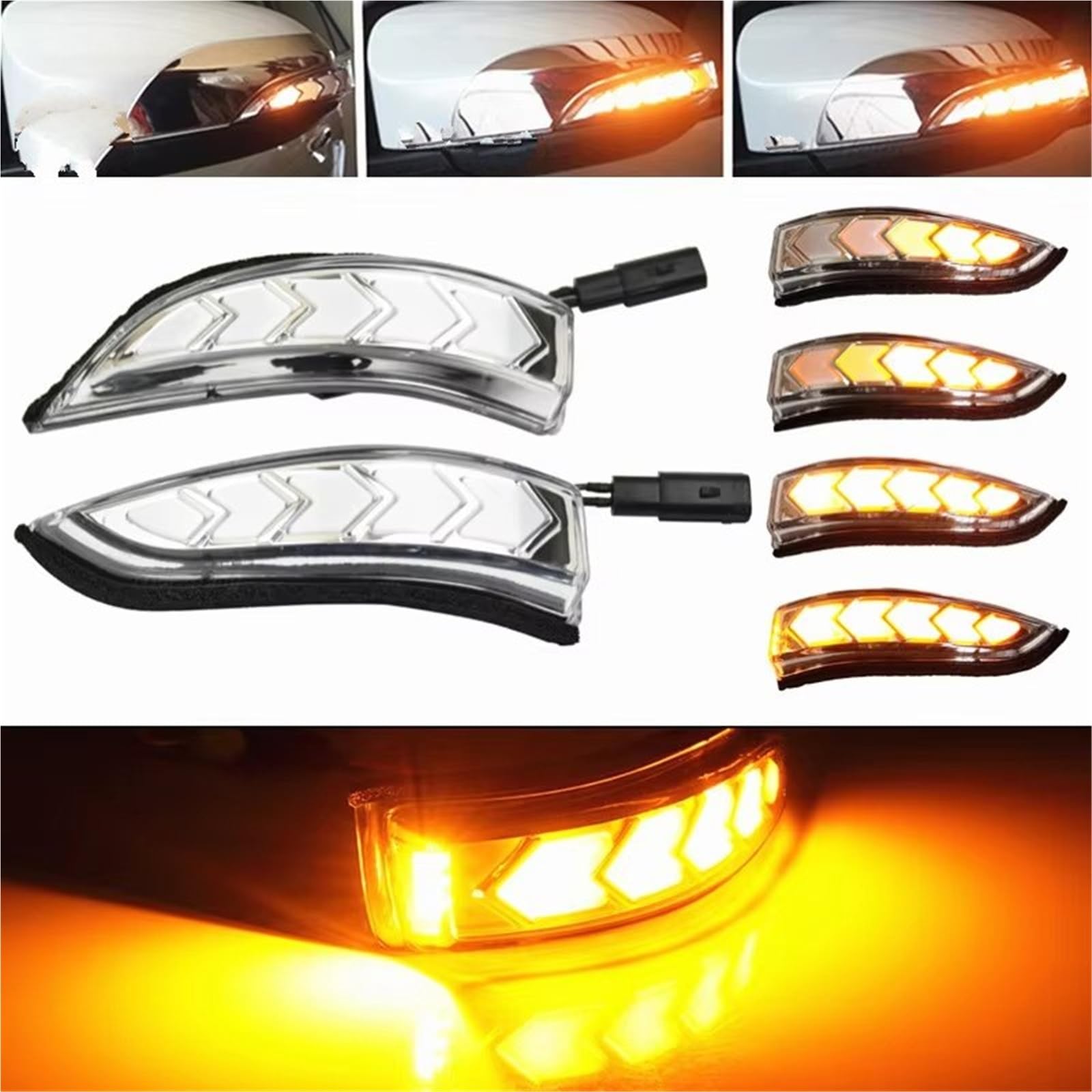 INDICATORE DIREZIONE Per Toyota Per Altis 14-17 Vios 14-18 Yaris 2014-2018 Per CHR Per C-HR 2017-2018 Indicatore Direzione Dinamico LED Specchietto Laterale Indicatore LED FRECCIA SPECCHIETTO LATERALE