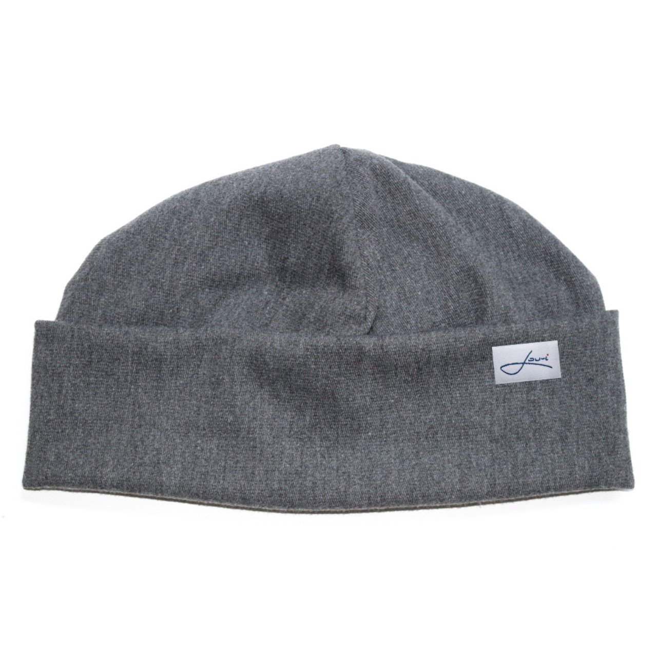 Lou-i Damska męska czapka beanie z bawełny ekologicznej Made in Germany Hat, szary, 59-60