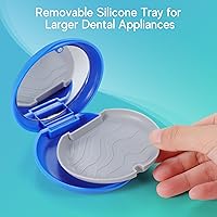 Vista 4 de Kit de estuche de retención premium con espejo, funda Invisalign con 2 piezas de masticables, herramienta de extracción de alineador y bolsa