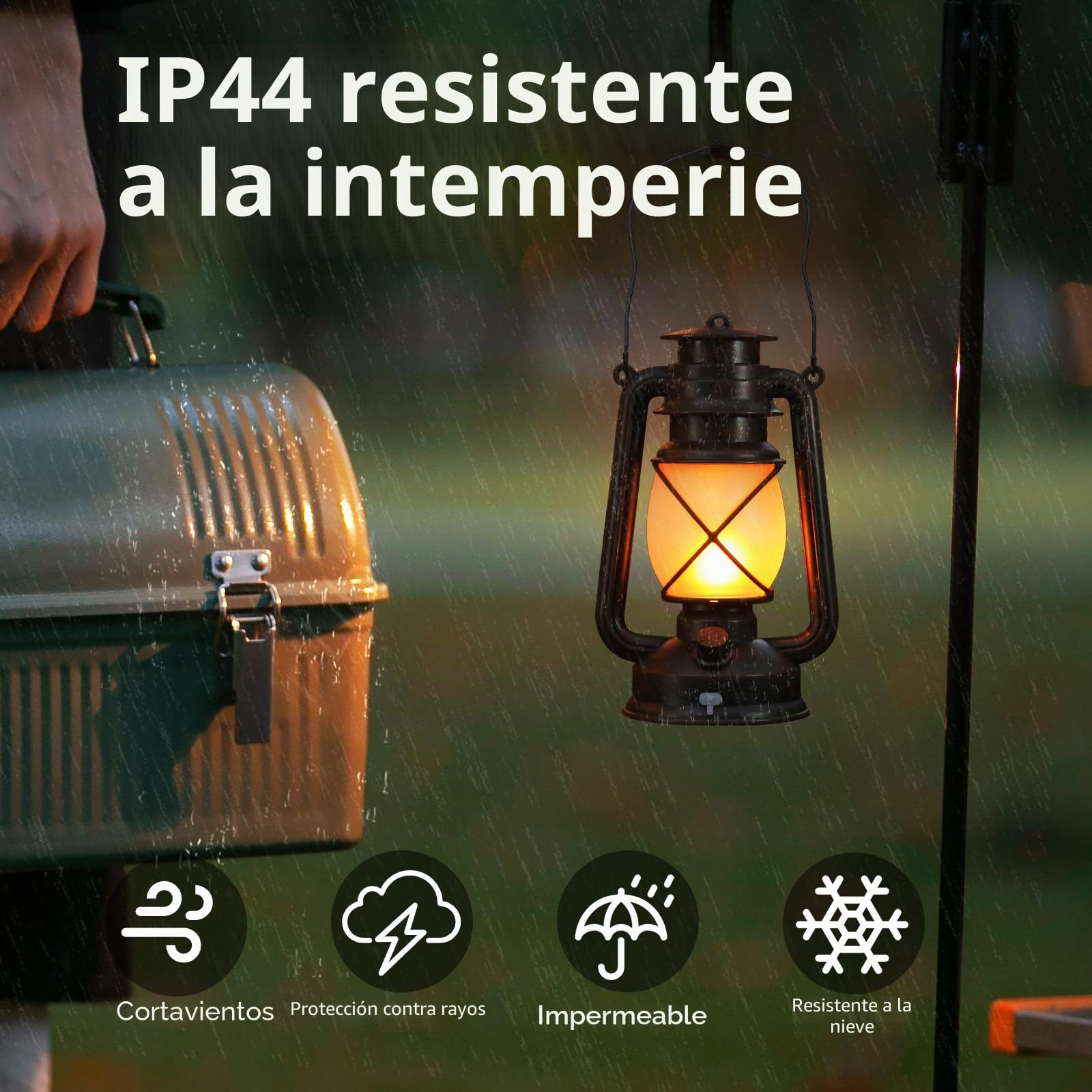 Shinmax Farolillos para exteriores, 2 unidades, estilo retro, para exteriores, efecto de llama, USB, resistente a la intemperie, con mando a distancia