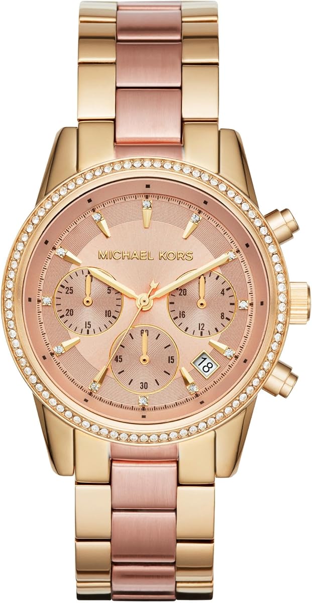 Reloj Bryant Cronógrafo para Mujer, Reloj de Acero Inoxidable y Cristal Pavé para Mujer