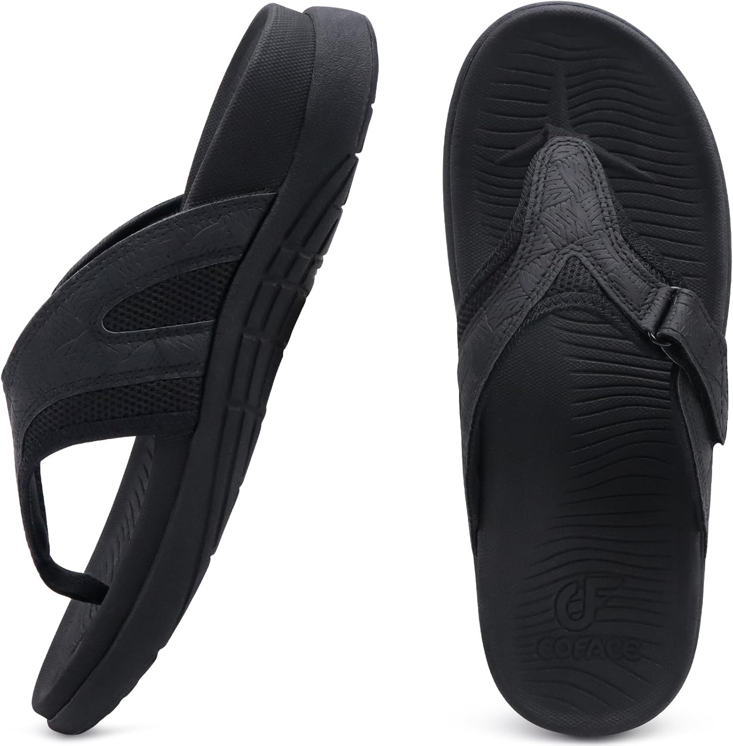 COFACE Flip Flops for Men with Arch Support Comfortable Man Thong Sandals Adjustable Beach Flip-flop Outdoor - Image 2