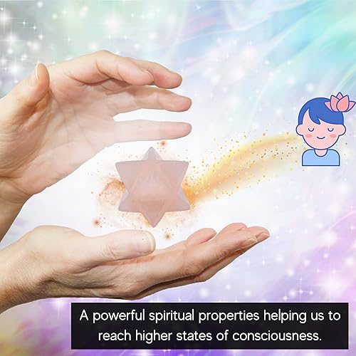 Miniatura 391 de Amazing Gemstone Larvikite Merkaba Crystal – Estrella de Merkaba metafísica de 1 pulgada para meditación – Cristal tetraedro energético y piedras