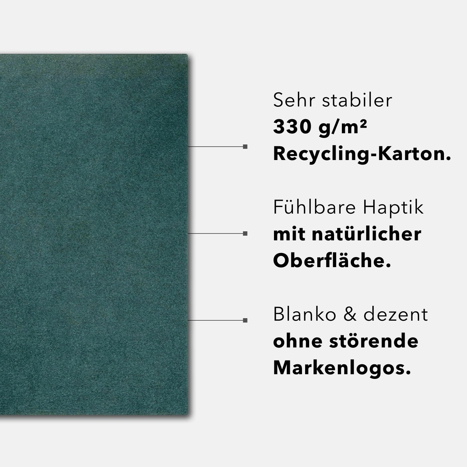 Präsentationsmappe A4 Tannengrün (60 Stück) - rauer ECO Recycling-Karton - direkt vom Hersteller STRATAG - vielseitig einsetzbar für Ihre Angebote, Exposés, Projekte oder Geschäftsberichte