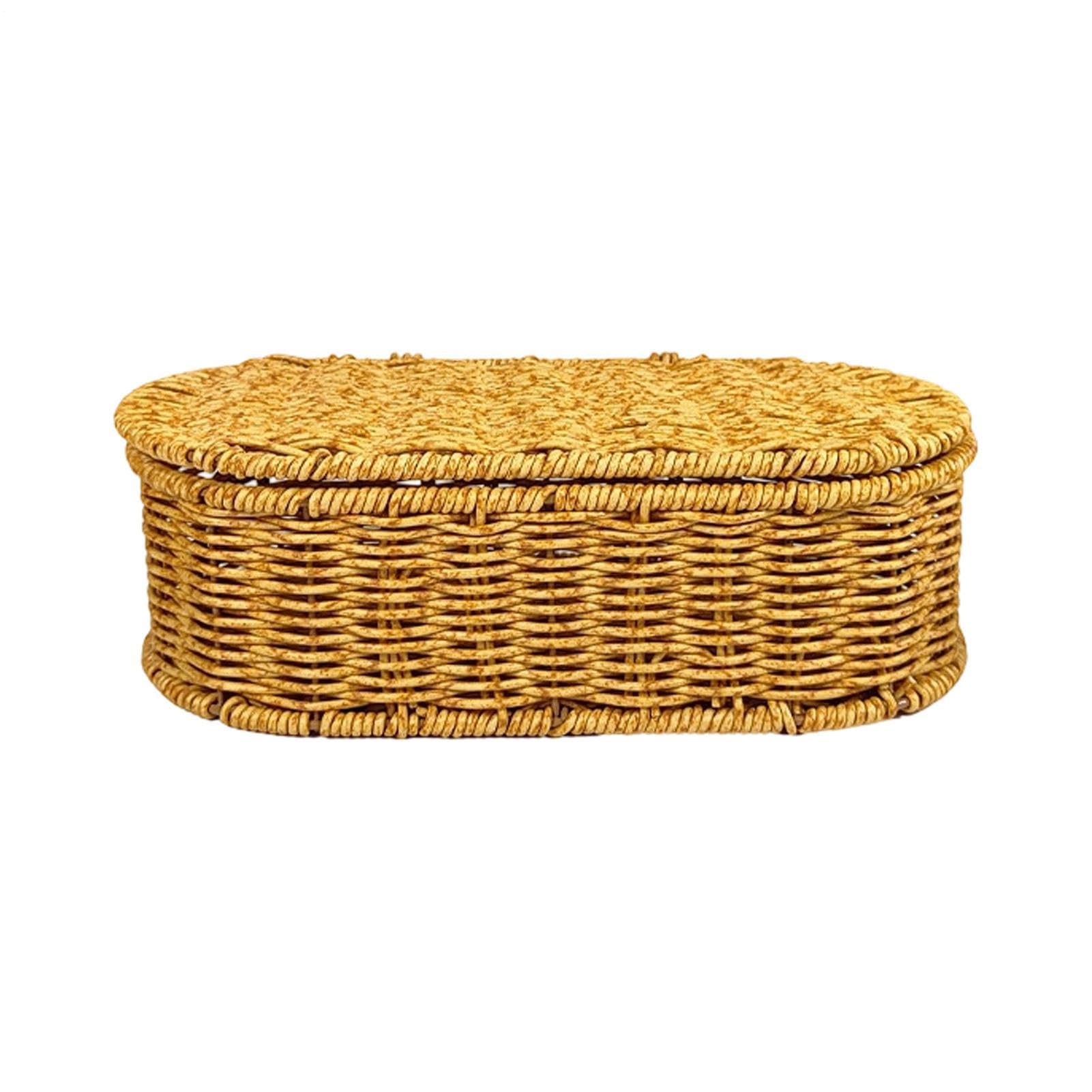 Cestas almacenamiento mimbre sintético que ordenan tus snacks en la despensa