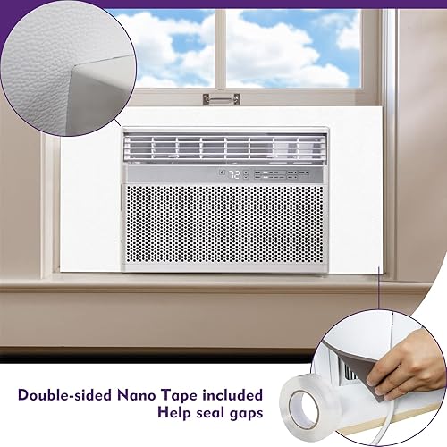 Miniatura 4 de Mxclimate Paneles laterales de espuma con aislamiento de CA para ventanas de aire acondicionado, 39 pulgadas de ancho, kit de sellado de ventana