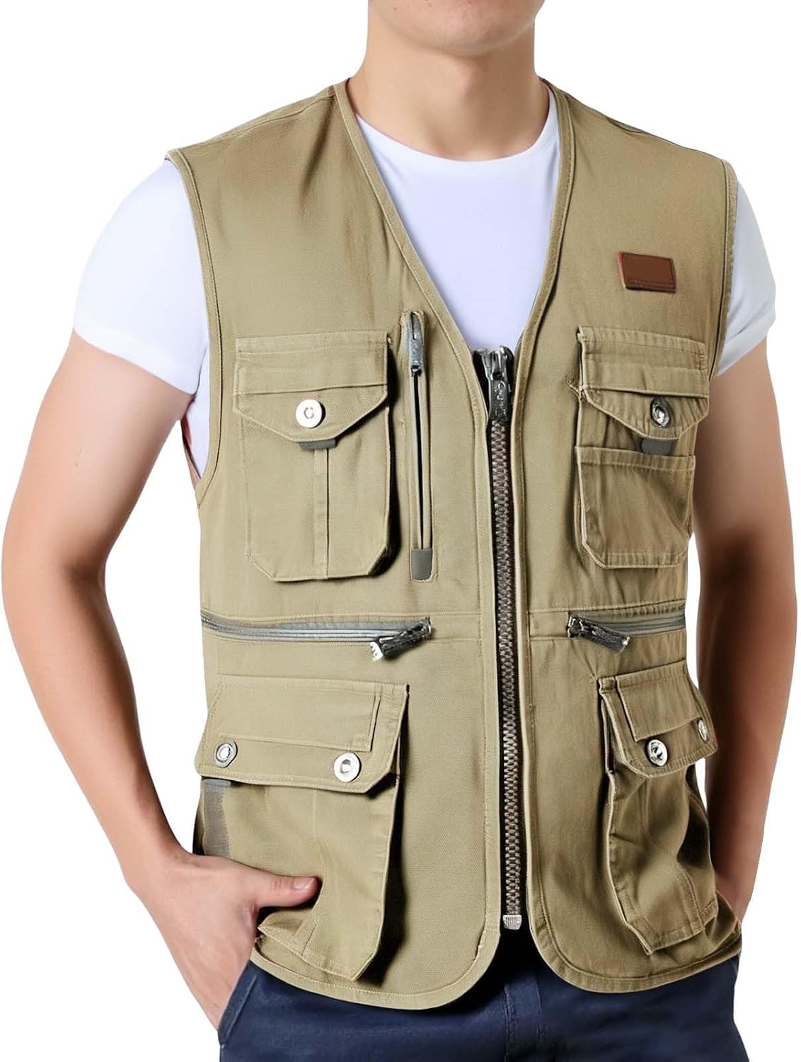 HJINGSUN Fishing Vests for Men Utility Vest with Multi Pockets