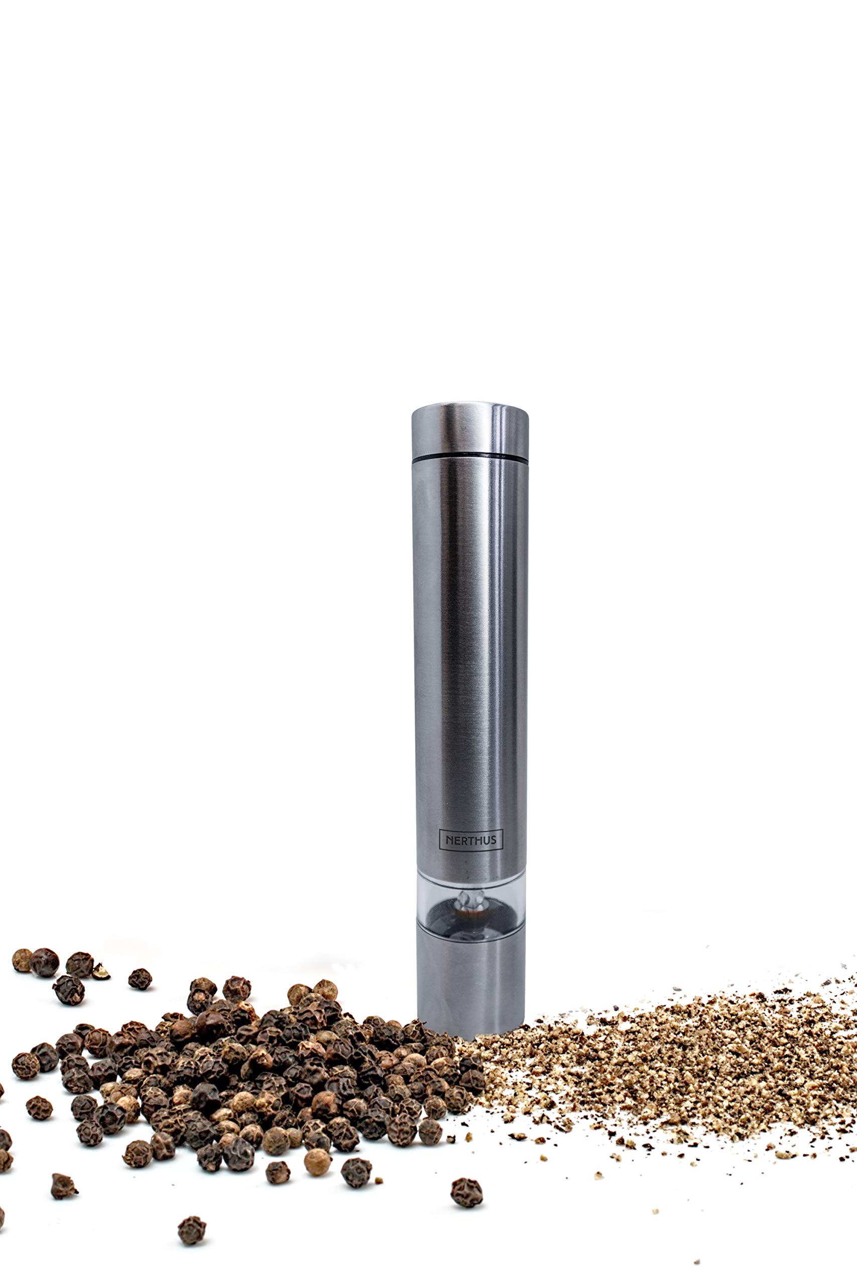 Nerthus FIH 651 Stainless Steel Electric Salt & Pepper Mill
