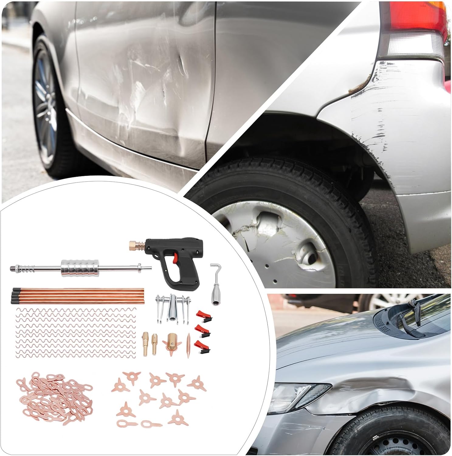 Stud Welder Dent Puller 86Pcs Stud Welder Dent Repair Kit Dent Puller Welder Kit Stud Welder Dent Repair Kit for The Dent Repair of Any Car