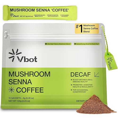 Vbot Café orgánico de hongos, café arábica prémium con melena de león, chaga, reishi, café instantáneo que apoya la concentración, la energía, la