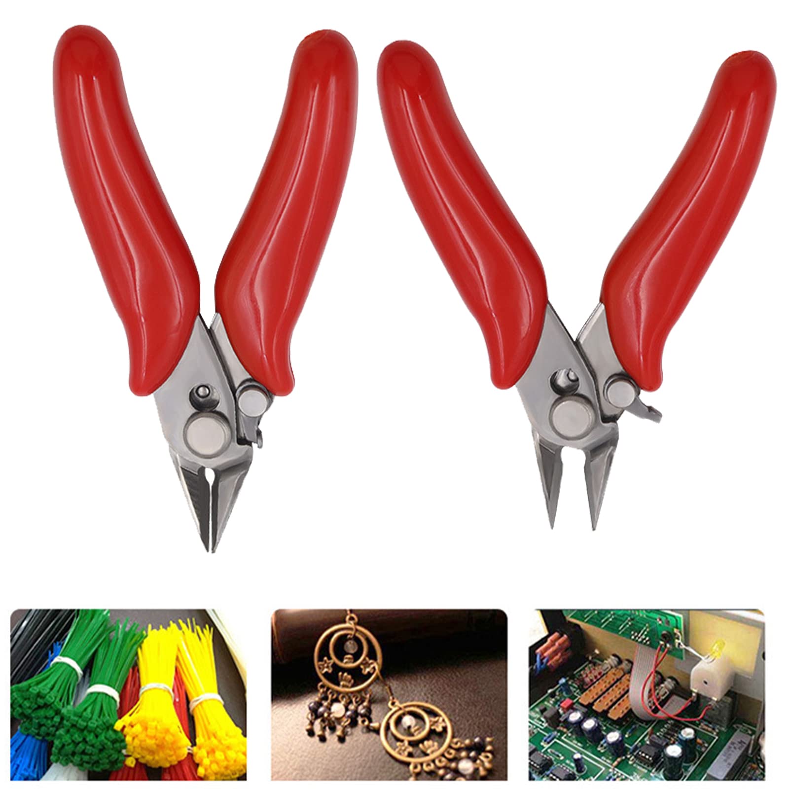 Pinze per Taglierine di Precisione, Tronchesino Modellismo per Filo Rame 0-1.2 mm, Pinza Elettricista Spellafili Tagliafili Multifunzionale