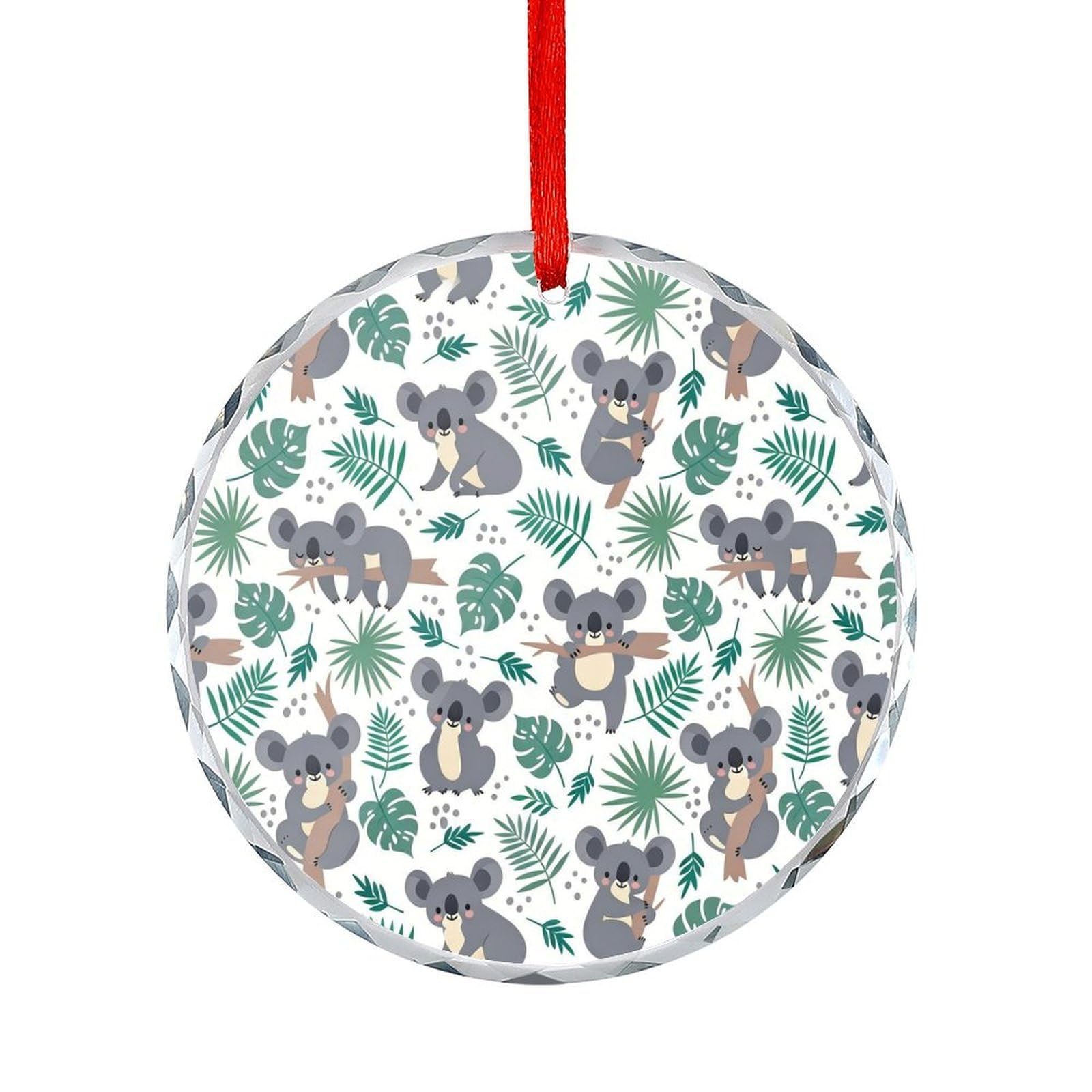 Btcowzrv Style Koala Round Ornament Hanging Pendant Decor