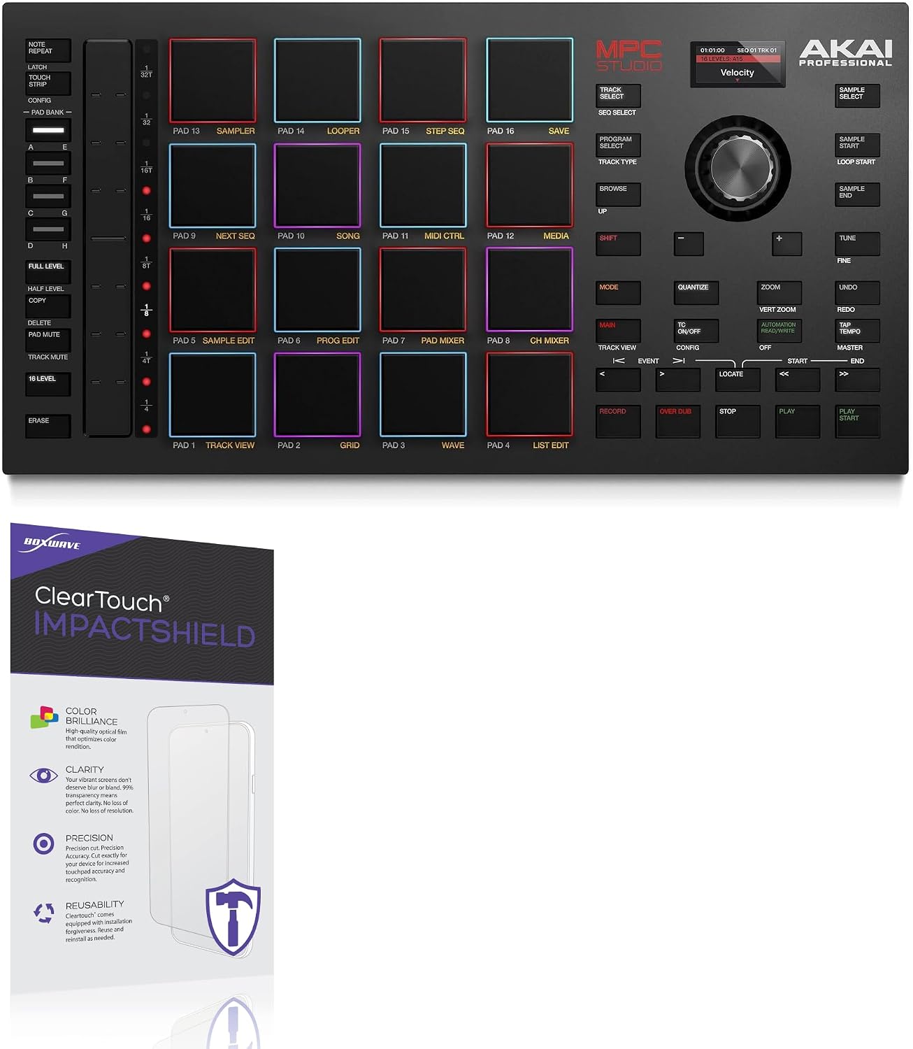 BoxWave Screen Protector Compatible with Akai Professional MPC Studio - ClearTouch ImpactShield (2-Pack), Impenetrable Screen Protector Flexible Film