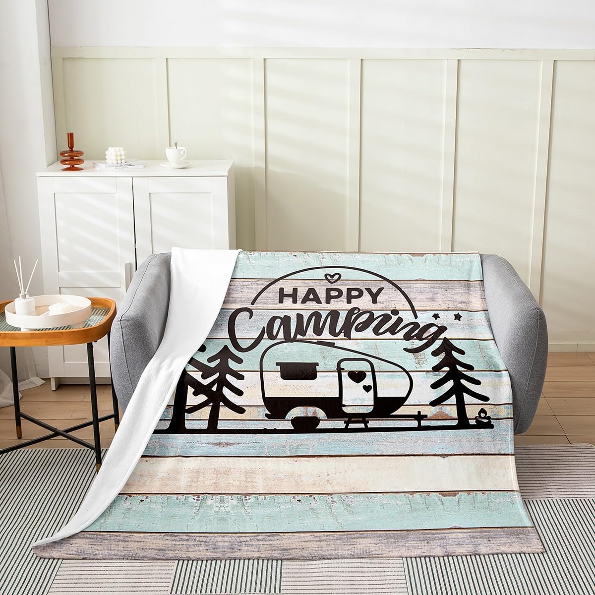 Feelyou Camper Happy Theme Bed Blanket 30" x40 Kids Baby All Season image 2