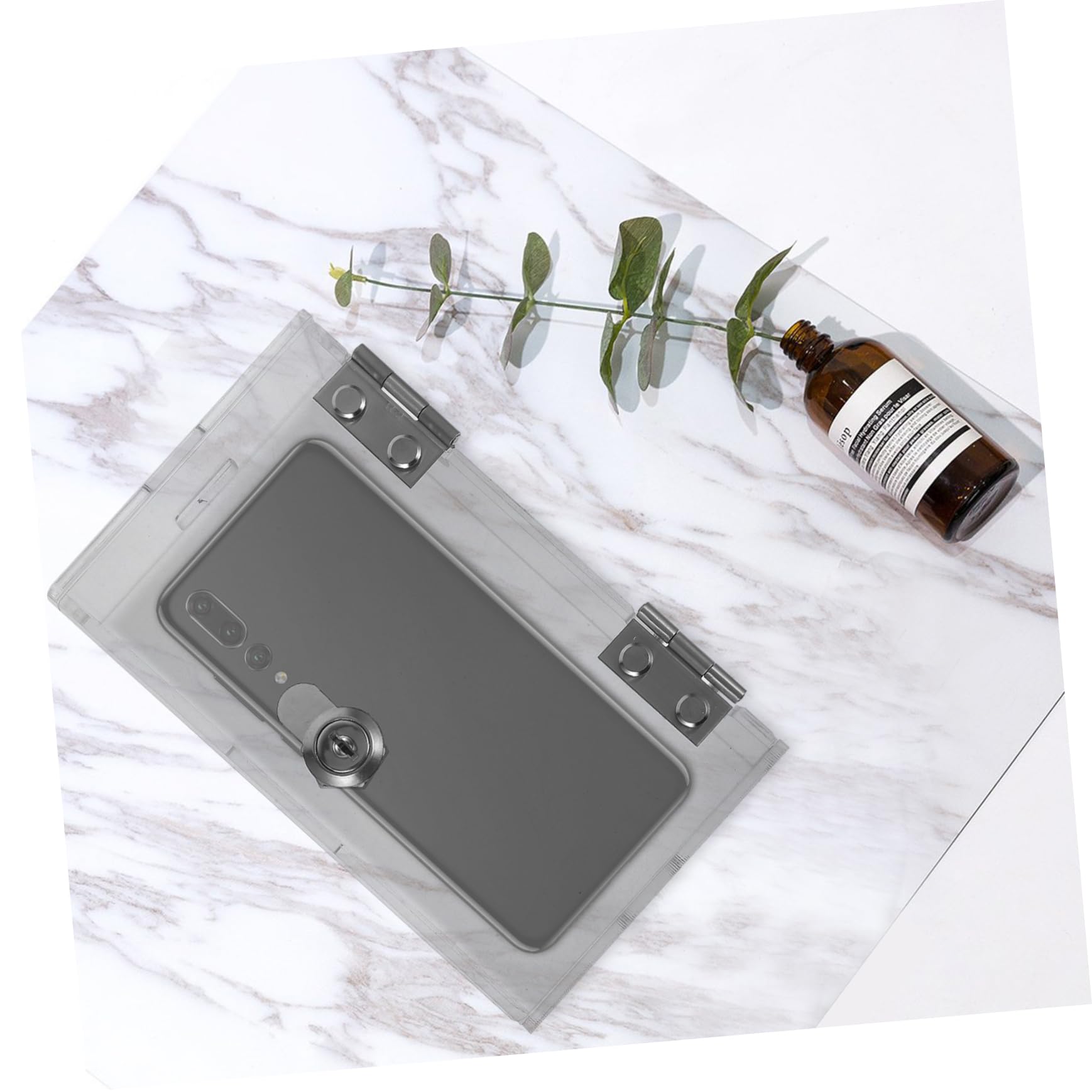 Operitacx Scatola Da 4 Pezzi Scatola Porta Cellulare Supporto Per Smartphone Scuola All'aperto Retrattile Comodo Armadietto Cassa Della Serratura a Tempo Fascia Da Braccio Bracciali Acrilico