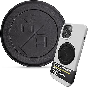 Mob Armor Magnet Flex Plate - Magnetic Phone Mount Compatible for iPhone & Android, Wireless Charging Compatible - 2mm Slim Rubber Magnetic Plate for Car Mounts, Home & Gym, Supports MagSafe Devices