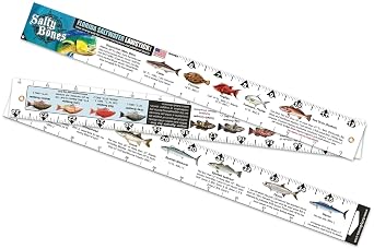 Salty Bones Florida Saltwater Lawstick - Double-Sided 36" Folding Fishing Ruler with Floridas Atlantic and Gulf Guidelines - Made in the USA - Updated for 2026