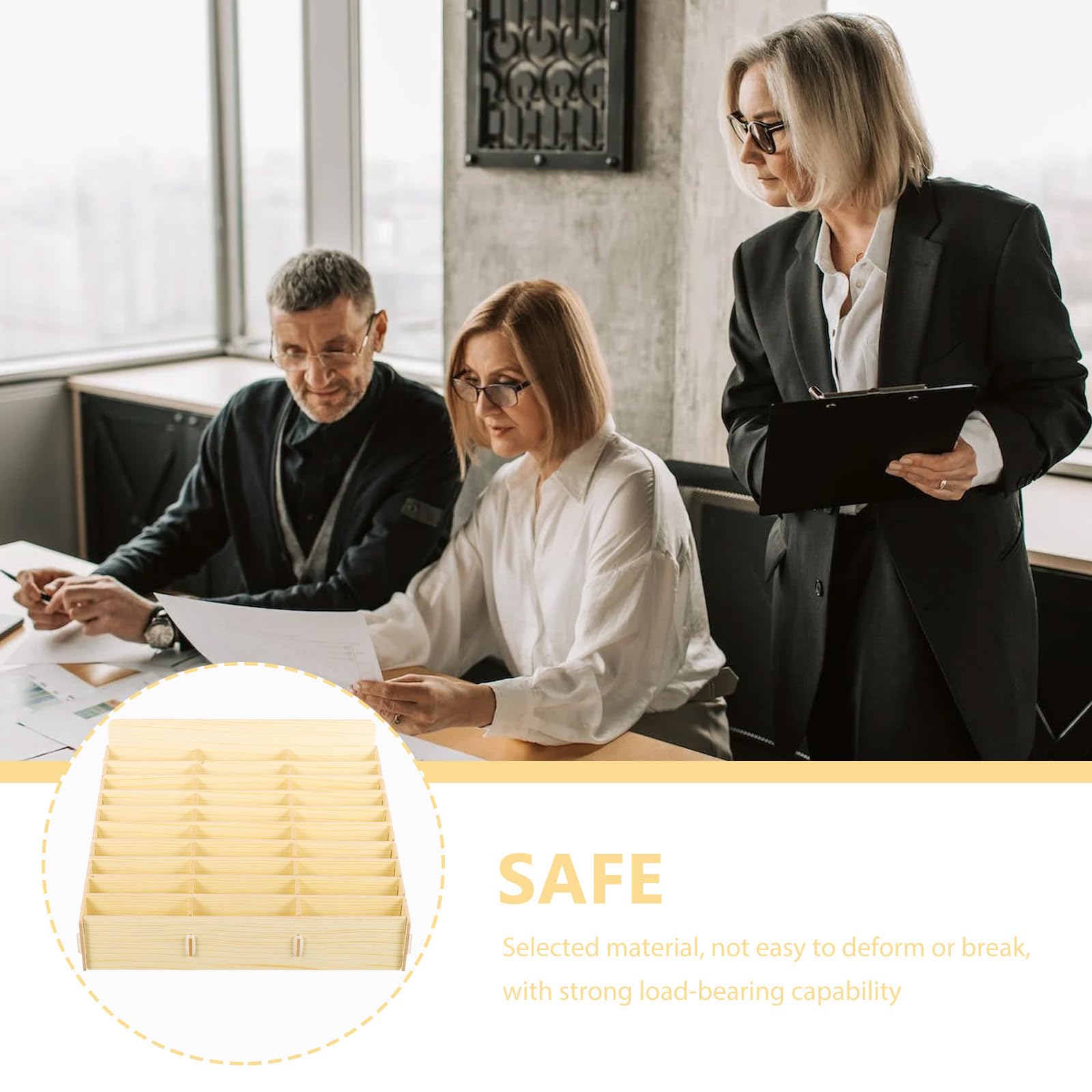 SEWACC Schreibtisch-Organizer Mit 30 Fächern Desktop-Aufbewahrungsbox Für Büro Und Home Office Handyhalter Und Kleinteile Lagerung 12.80X9.25X7.28 Zoll