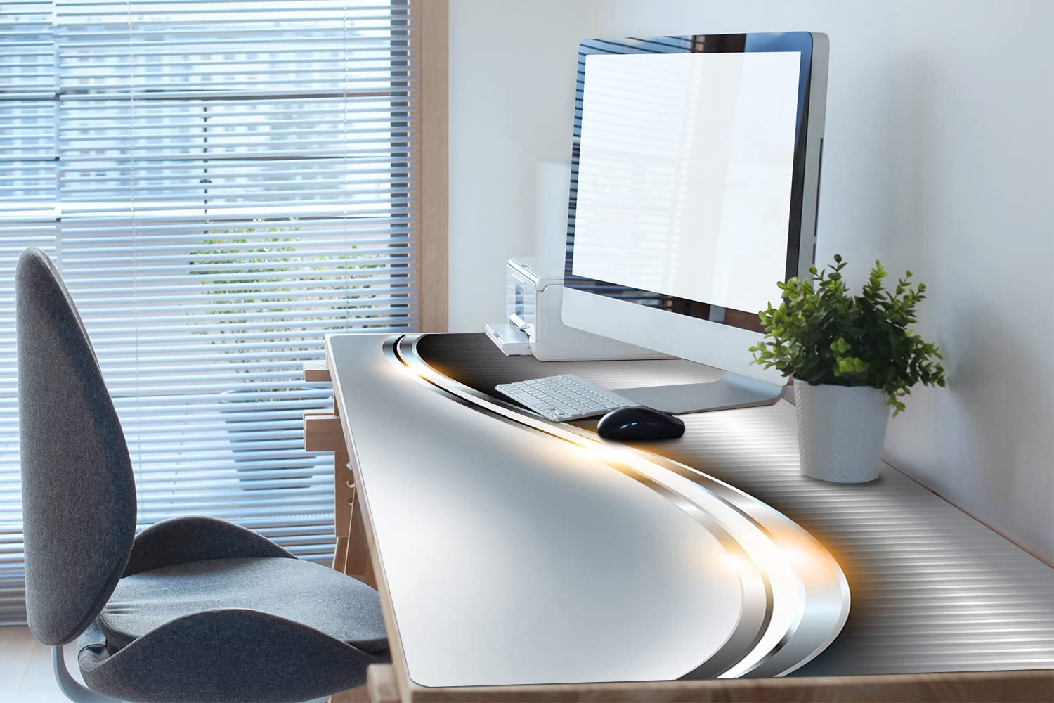 Sottomano da Scrivania 120x60 cm Impermeabile in Vinile PVC Protezione e Decorazione Facile da Pulire Superficie Protettiva per Ufficio e Casa Antiscivolo - Passaggio d'argento