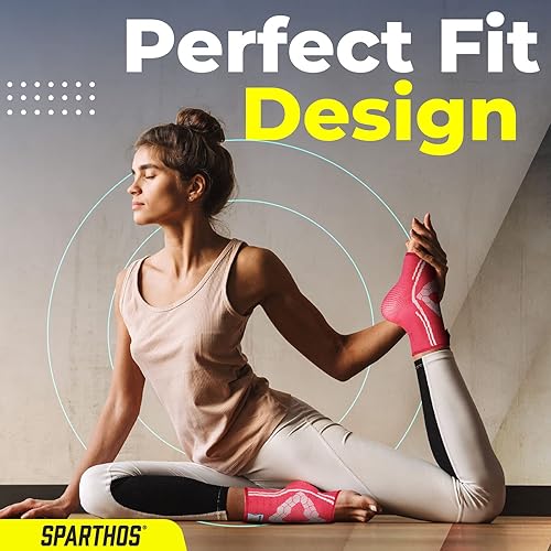 Miniatura 8 de Sparthos - Medias de compresión para tobillo - Alivio inmediato del dolor - Calcetines de para fascitis plantar con soporte de arco - para hombres y