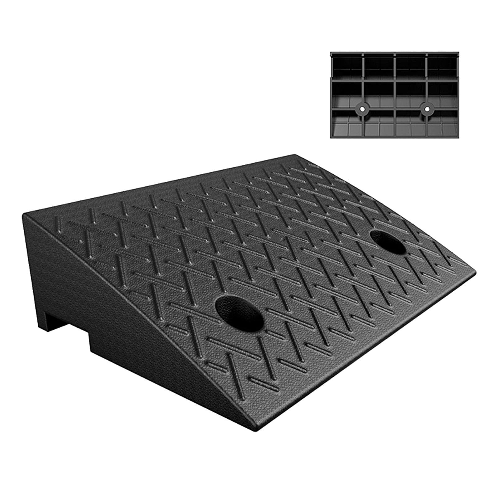 Rampa de goma para entrada de coche, rampa de umbral de 5.5 pulgadas para camión, scooter, bicicleta, rampa de movilidad para motocicleta y silla de ruedas (10 cm)