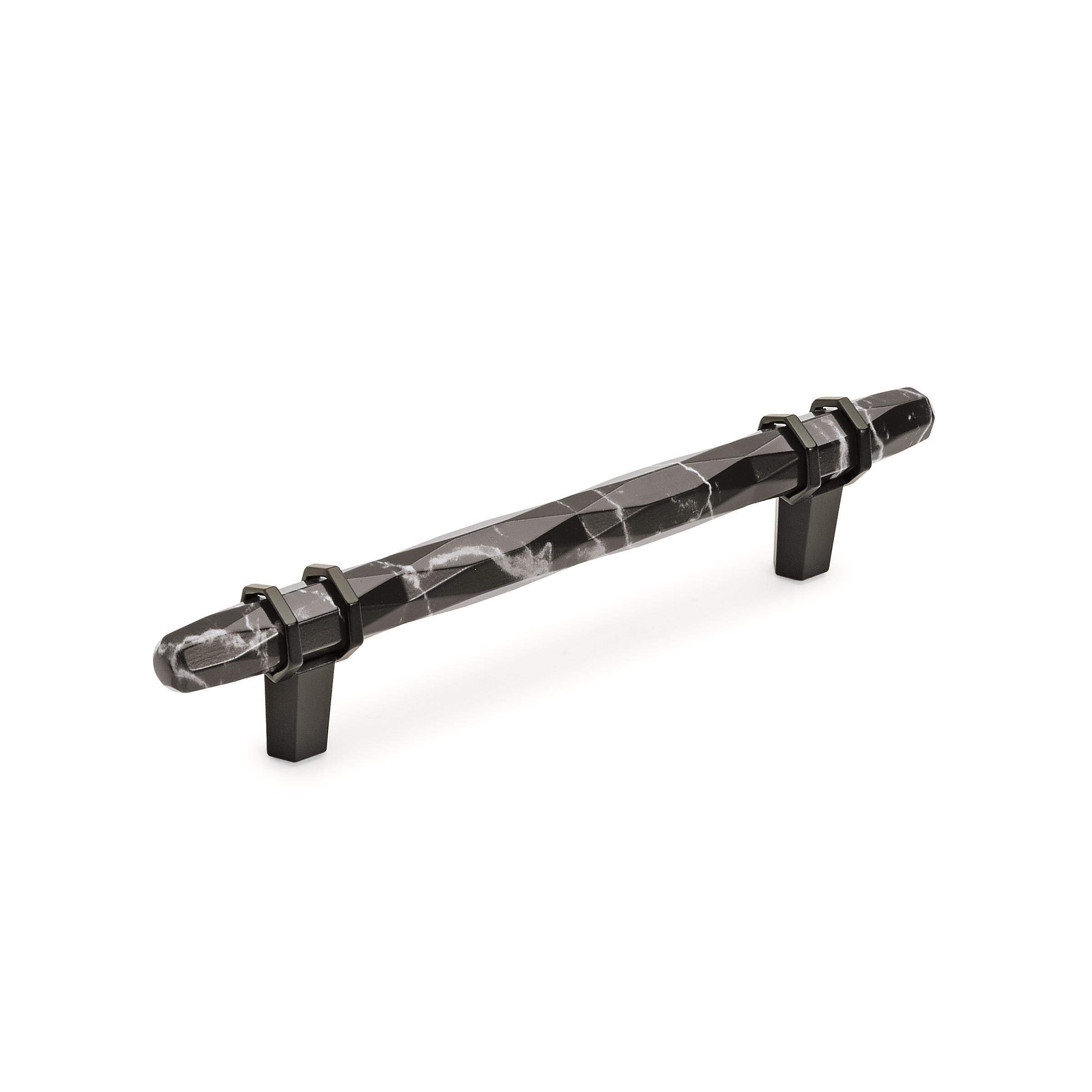 Amerock 5-1/16" Carrione Marble Black/Black Bronze Drawer Pull