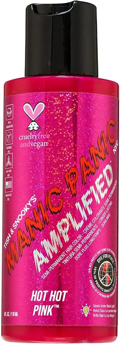 Manic Panic Hot Hot Pink Amplified Creme, Vegan, Cruelty Free, Semi Permanent Hair Dye 118ml Manic Panic Hot Hot Pink Amplified Creme, Vegan, Cruelty Free, Semi Permanent Hair Dye 118ml