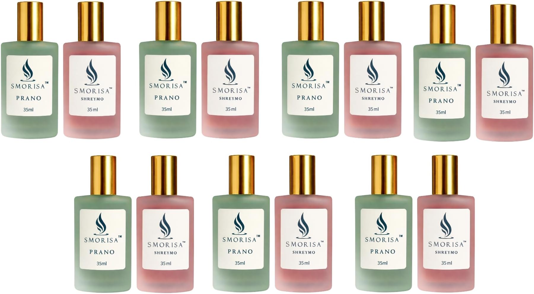 Eau de Parfum for Men & Women | Fresh Aquatic Citrus Fragrance | Long Lasting Unisex Perfume | 70 ml(35 ml each) | PK of 7