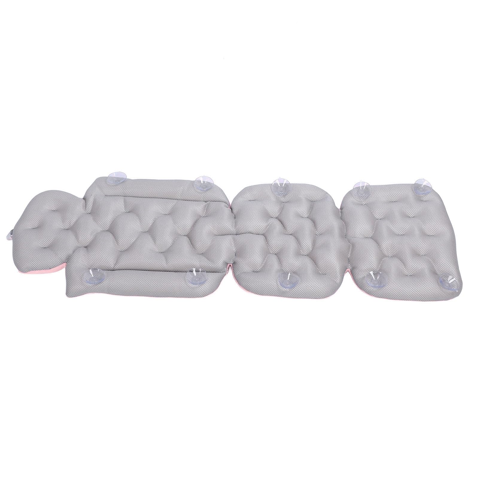 Generic Cuscino da Bagno per Tutto il Corpo, Cuscino da Bagno Facile da Pulire Comodo Anti -slip Versatile con Ventose per Accessori Spa (PINK)