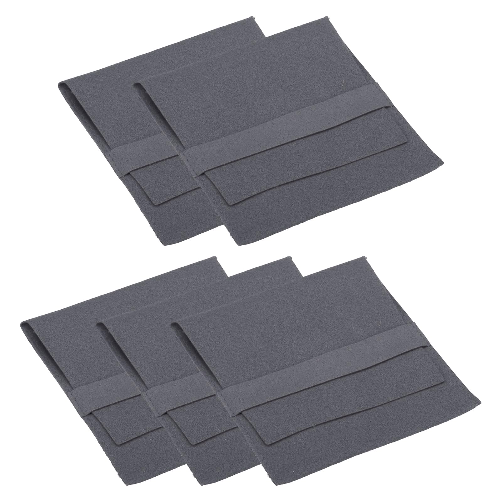 Pochette à bijoux microfibre haut de gamme écrin souple gris foncé pour bracelet et collier