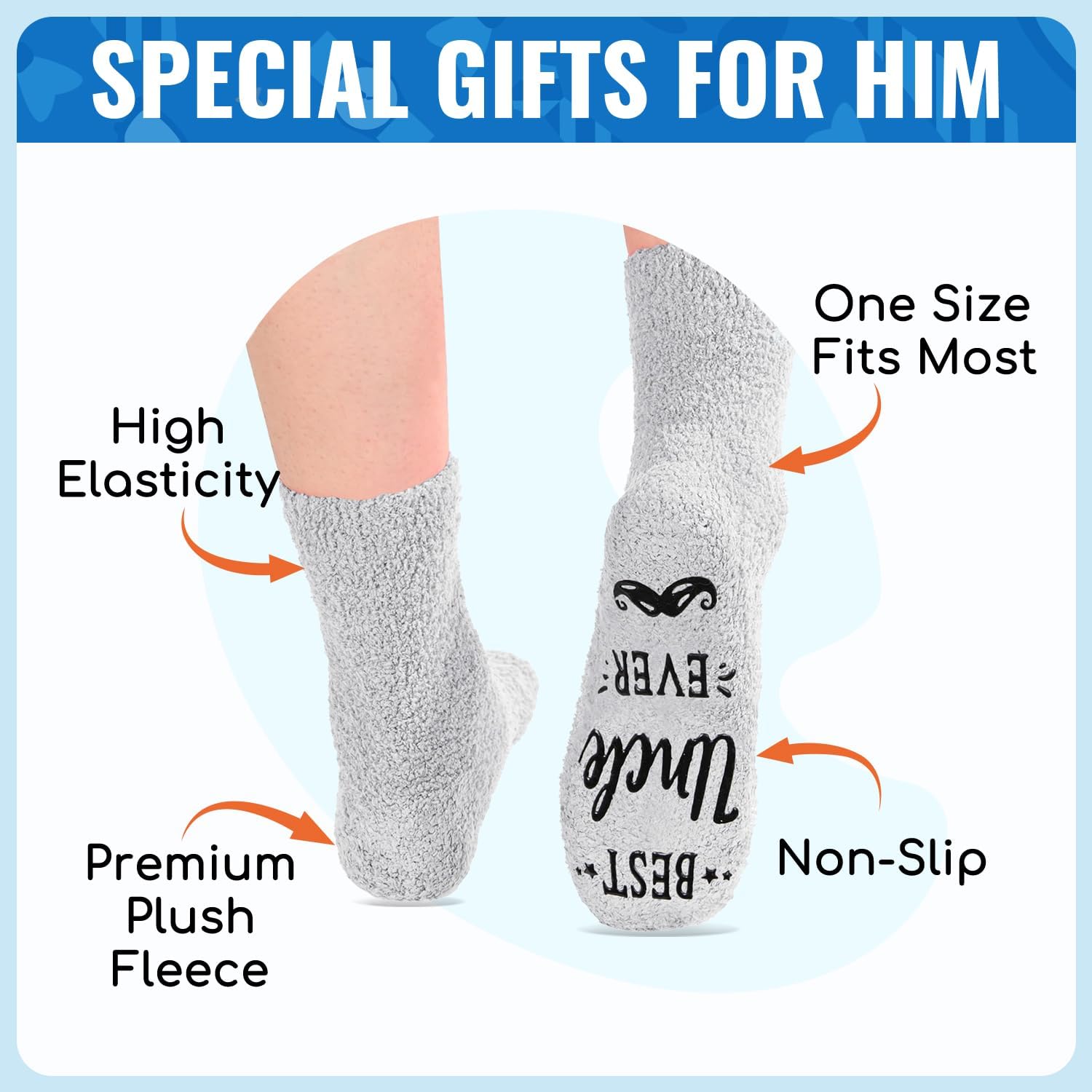 HAPPYPOP Novelty Gifts for Men - Grey Socks for Son in Law Dad Uncle Brother - Image 5