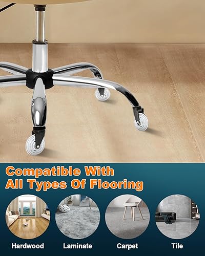 Vista 62 de RidRed Ruedas giratorias de repuesto para sillas de juegos o de oficina, de alta resistencia, de hule, ajuste universal, de 3 pulgadas, sin ruido