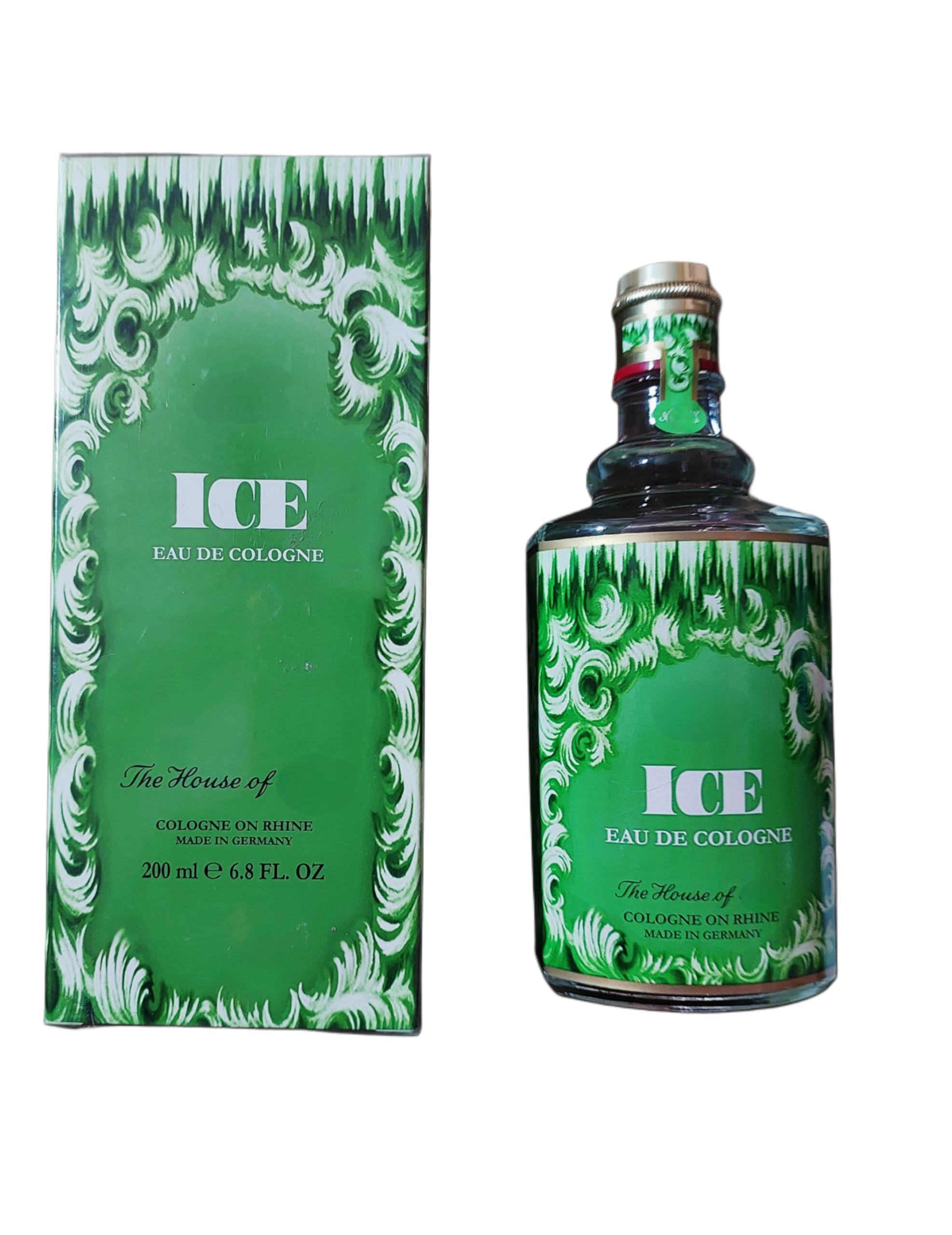The House of ICE Eau de Cologne, Fragrance, Green Glass Bottle, 200ml/6.8 FL OZ, Elegant Floral Design-image-13