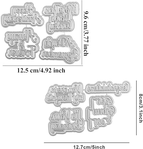 Miniatura 3 de Troqueles de palabras para hacer tarjetas, feliz aniversario, siempre para siempre, es tu cumpleaños, risa en vivo, amor, felicitaciones, alfabetos,