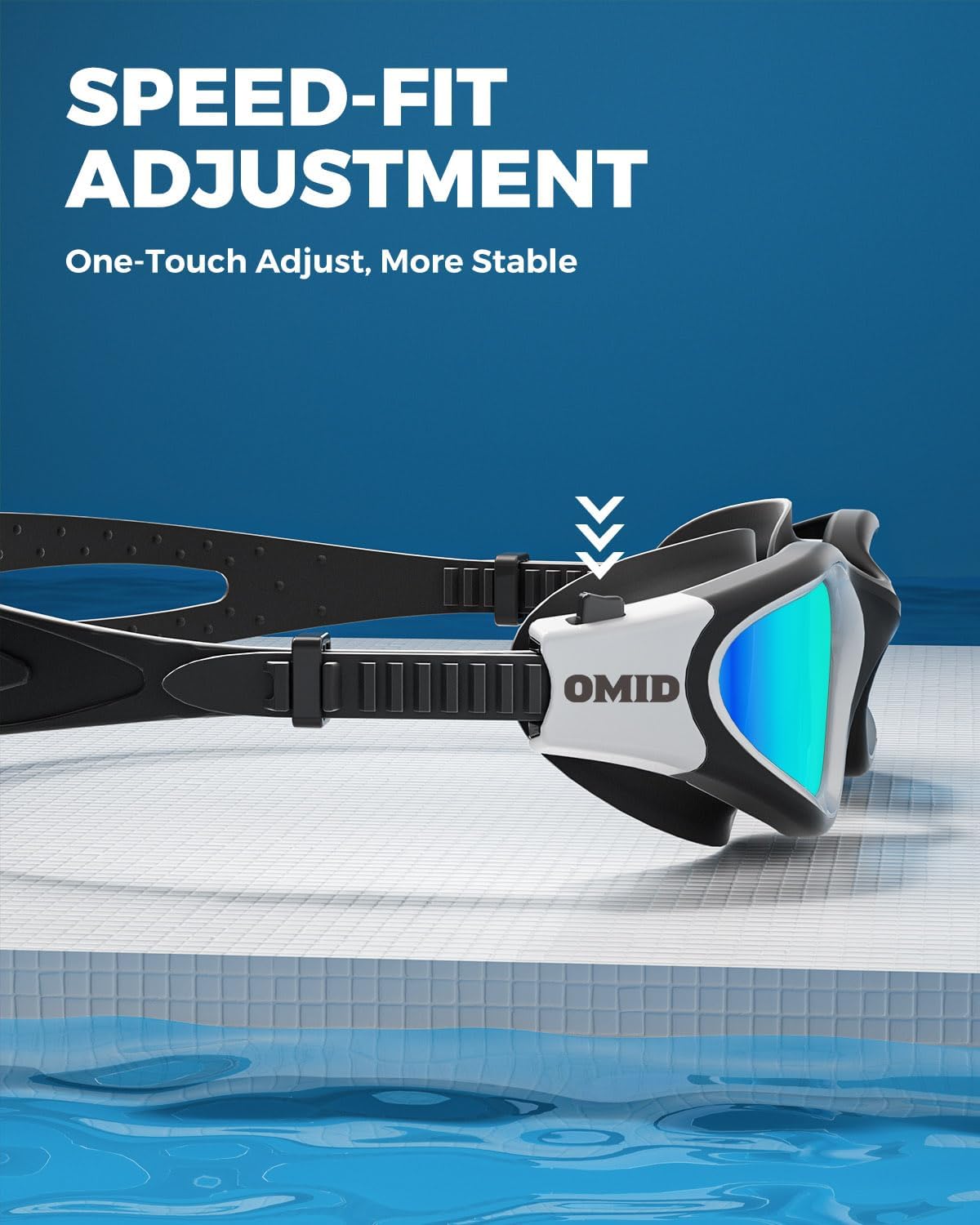 OMID Swim Goggles, P2 Lite Comfortable Anti-Fog Swimming Goggles for Men Women Adults Youth - Image 6