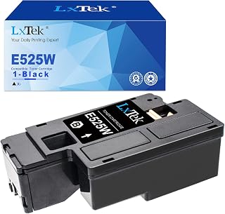 LxTek Compatible Toner Cartridge Replacement for Dell E525W E525DW E525 525 to use with E525W Color Laser Printer (1 Black, High Yield)
