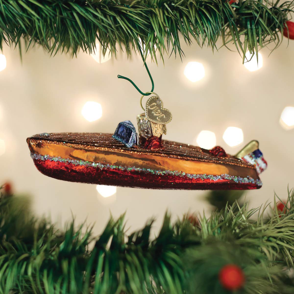 Amazon.co.jp: Old World Christmas クラシック木製ボートツリー 