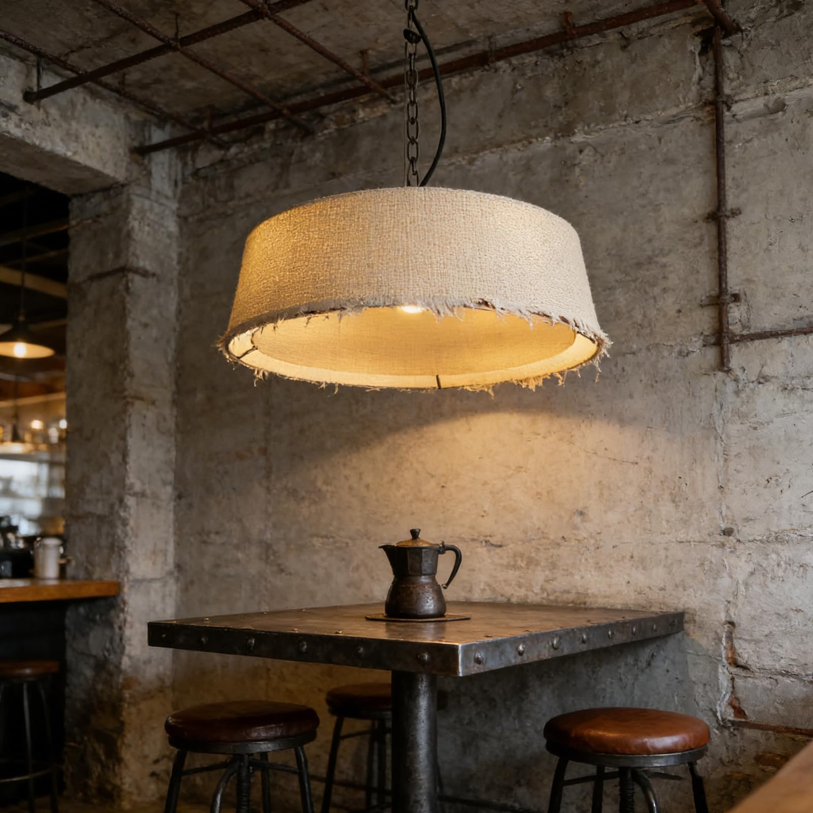 Anneome Okrągły Abażur Do Lampy Wiszącej Miękki Dyfuzor Światła Osłona Przeciwodblaskowa z Tkaniny Osłona Przeciwkurzowa Do Lamp Stołowych Podłogowych i Sufitowych Łatwy Montaż